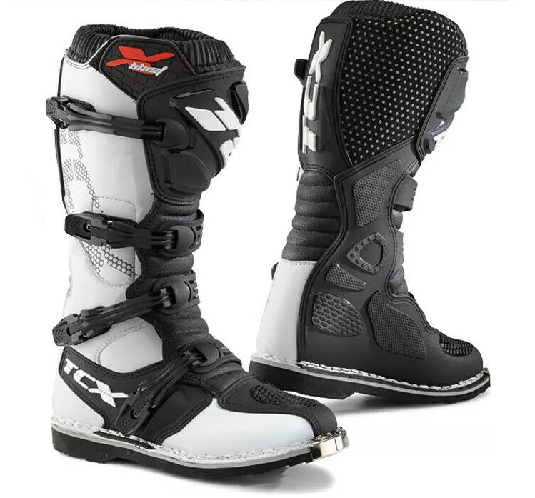 Botas Moto Enduro Cross Motocross TCX X-Blast Blanco White Off Road MX  Boots