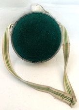 VINTAGE Canteen Green WOOL COVERED METAL WITH STRAP 4 Qt Scouts Hunters Japan