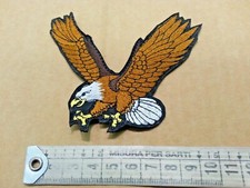 PATCH TOPPA RICAMATA AQUILA IN VOLO-DIMENSIONI 10x8,5CM TERMOADESIVA-IDEA REGALO
