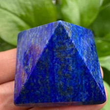 1PC Natural lapis lazuli Quartz Pyramid Carved Crystal Point Reiki healing 40mm