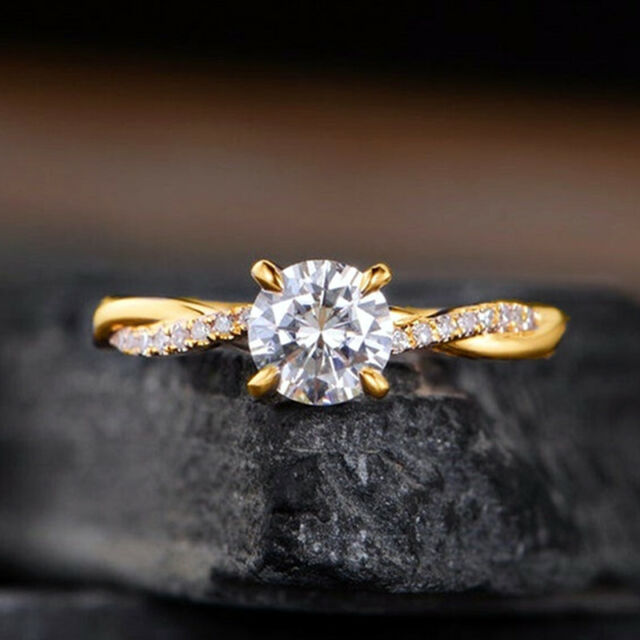 Gorgeous Women Ring 18k Yellow Gold Plated Cubic Zircon Jewelry Sz 6-10 Gorgeous Women Ring 18k Yellow Gold Plated Cubic Zircon Jewelry Sz 6-10