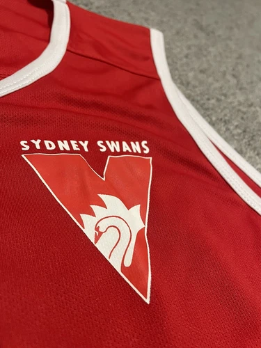SYDNEY SWANS AFL 2020 ISC TEAM TRAINING SINGLET MUSCLE TOP. - Picture 4 of 6
