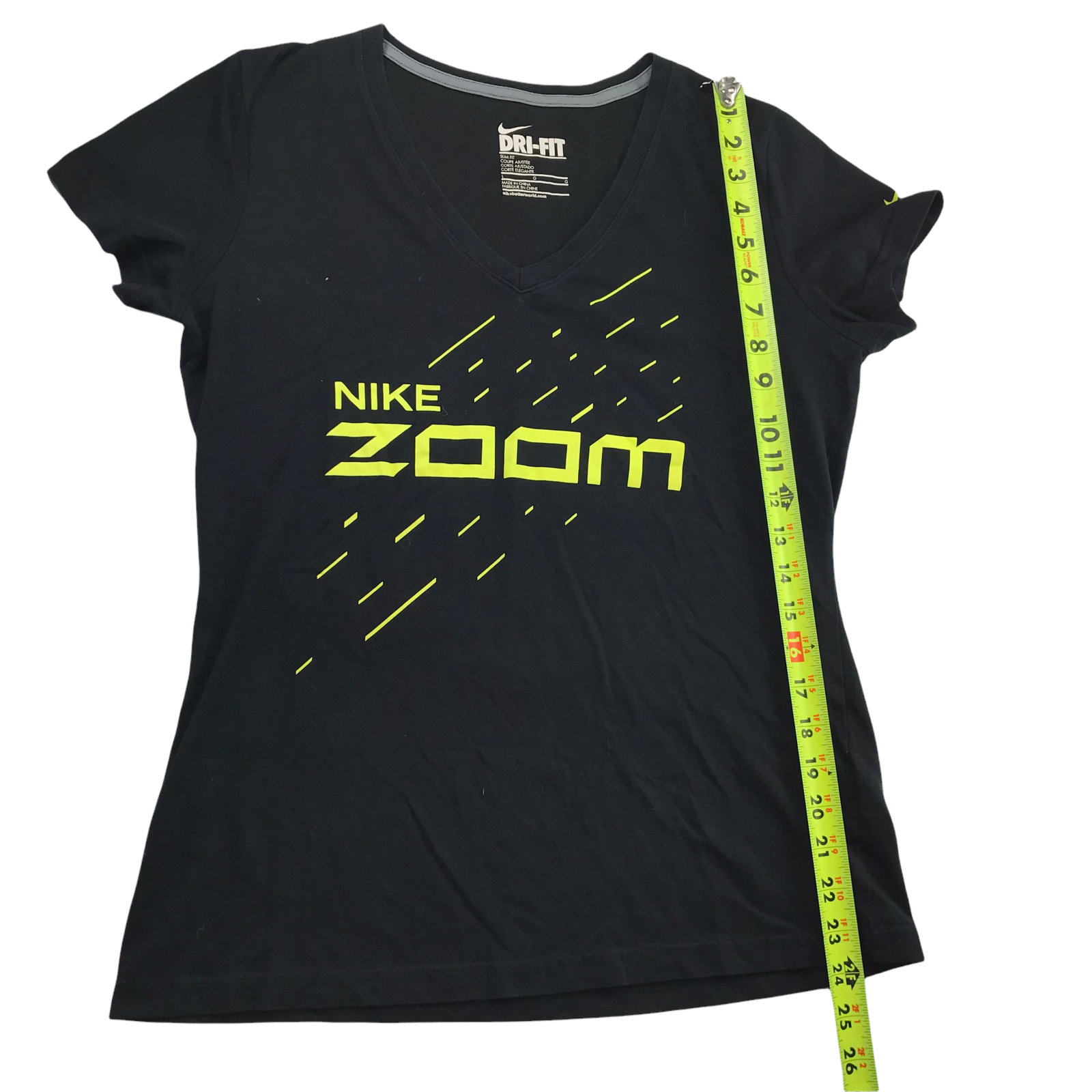 yellow and black nike shirt women's