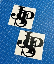 Ayrton Senna JPS Lotus  Stickers X 2 , Decal Sticker , Black / White / Red 150mm