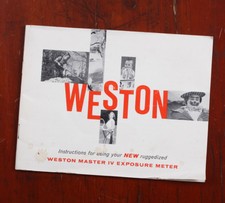 WESTON MASTER IV EXPOSURE METER INSTRUCTION BOOK/208024