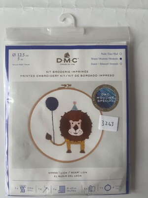 DMC Printed Stickpackung Roar! Löwe