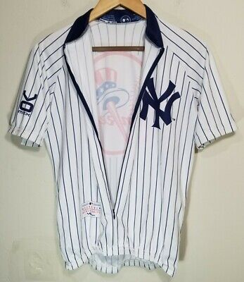 VoMax New York Yankees MLB 3/4 Zip Short Sleeve Cycling Jersey Men's Medium