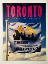 1989 Metropolitan Toronto Canada Annual Visitors Guide Vintage Travel Booklet