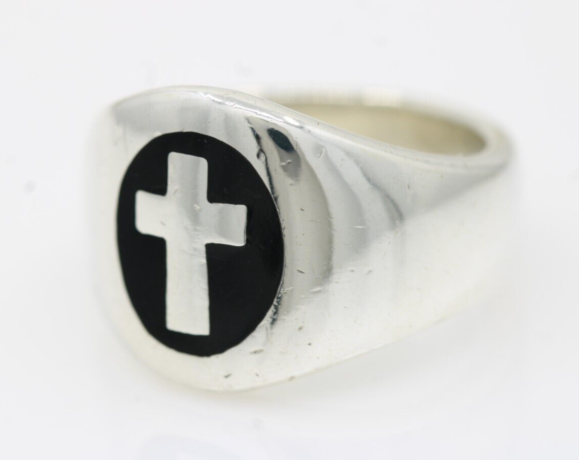 BLESSED BULLET ■ (Silver 925) 9mm cross chain ring 9mm Cross Chain Ring - BLESSED BULLET | 60% - Asian Fashion