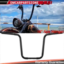 Black 16'' Rise Ape Hanger Bar Handlebar For Harley Sportster XL883 1200 Custom
