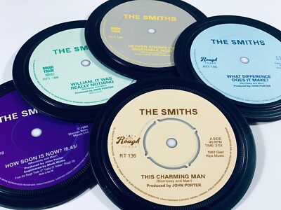 THE SMITHS. 5 coasters. Morrissey. Rough Trade. Popsters.