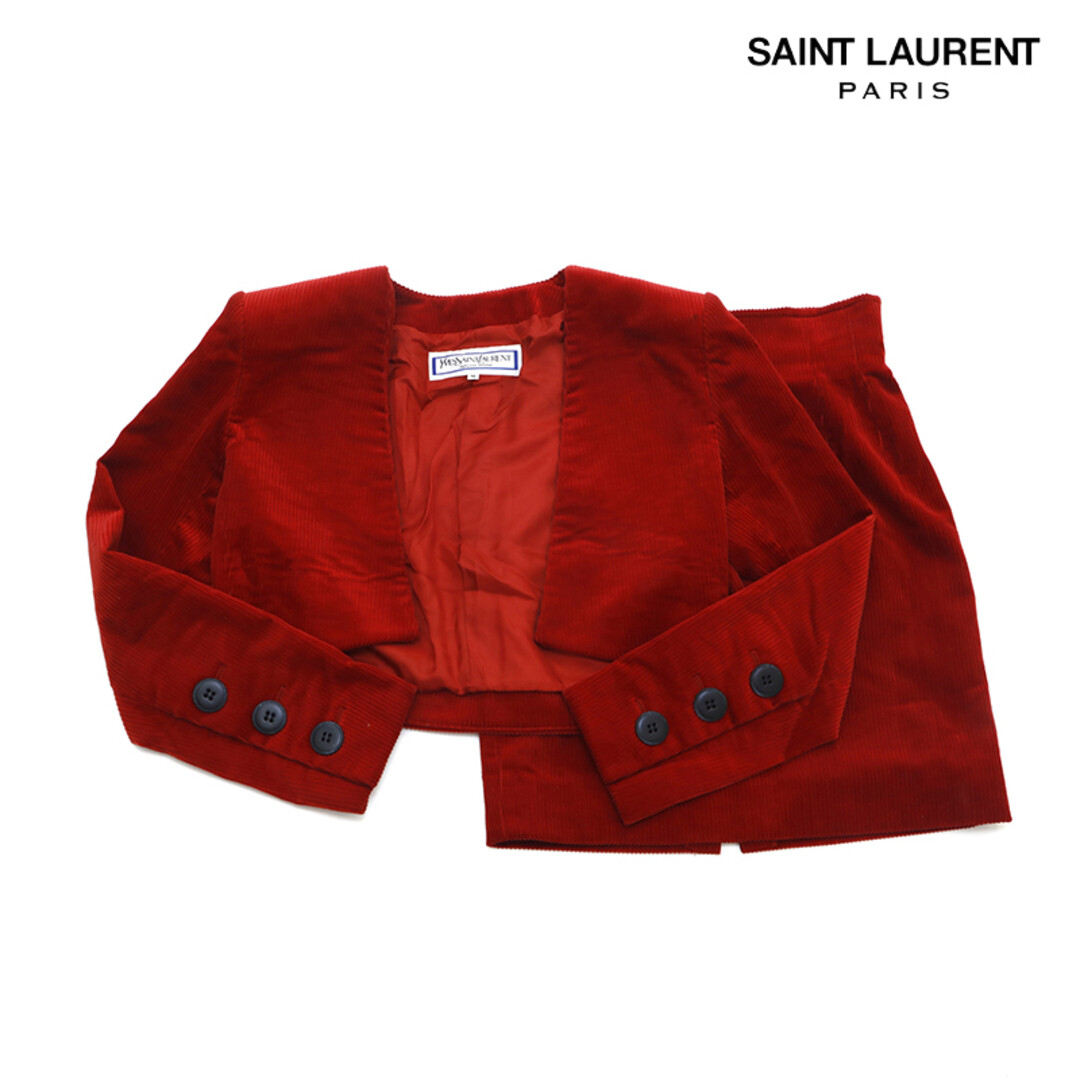 Giacca Tuta Usata Yves Saint Laurent Gonna Setup Donna Taglia M Colore Rosso
