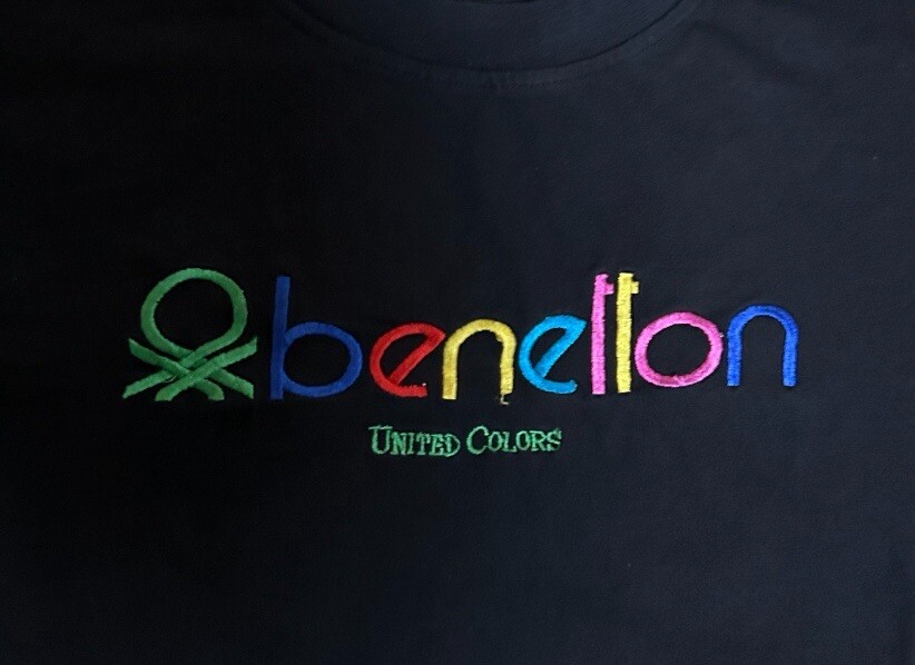 UNITED COLORS OF BENETTON スウェット 刺繍 UNITED COLORS OF BENETTON.】刺繍トレーナー XL相当 イタリア製