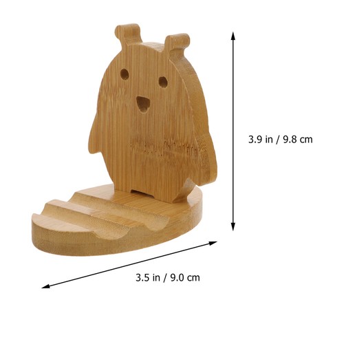 2 Pcs Phone Holder Office Tablet Desk Stand Wooden - Zdjęcie 4 z 12