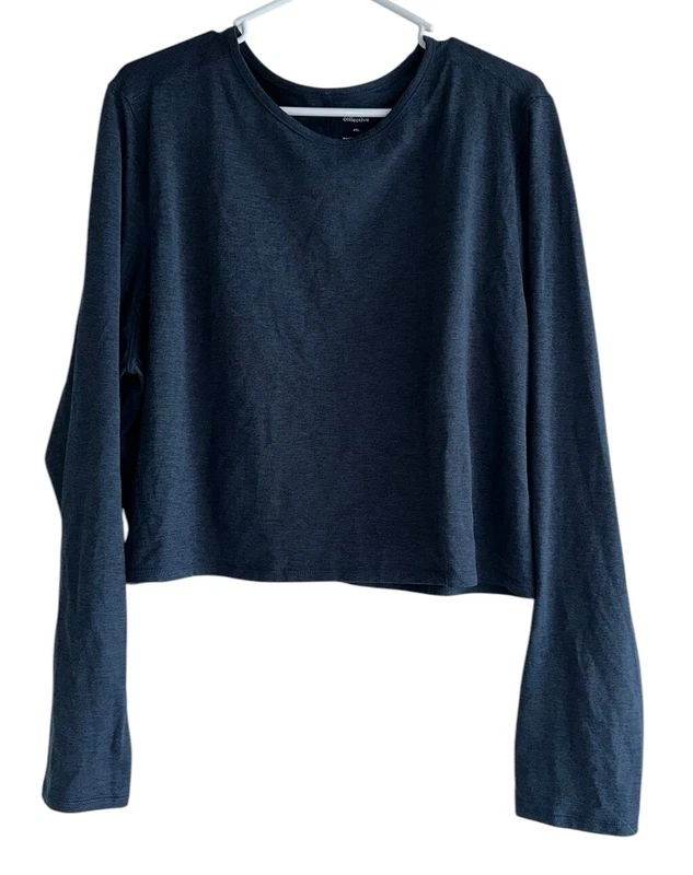 girlfriend-collective reset cropped long sleeve shirt