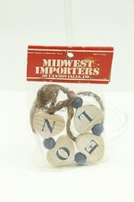 Vintage NOEL Wooden Christmas Ornament Holiday Tree Decoration