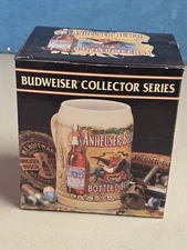 NEW IN BOX - 1991 Budweiser Collector Series BOTTLED BEERS 5.5" Stein