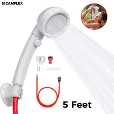 CAMPLUX 5FT Portable Hand-Held Showerhead High-Pressure w/Garden Hose for Camper