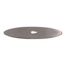Classic Brass Hutter 3" Oval Solid Brass Knob Backplate Satin Nickel 1197SN