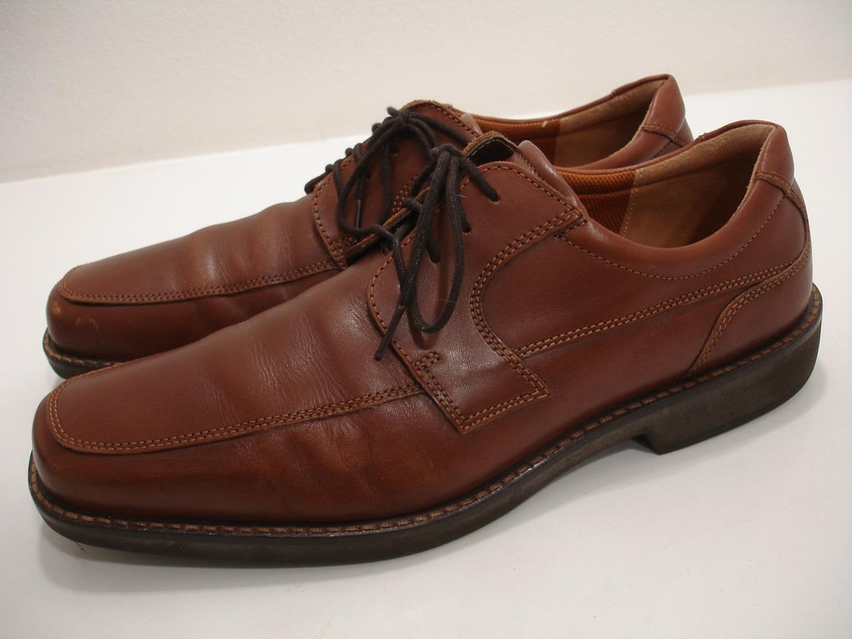 Sz 47 US 13 13.5 Men\'s Ecco Helsinki Bike Toe Leather Oxford Shoes ~ Brown Men main image 2