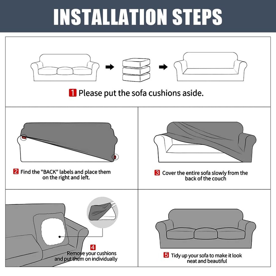 CONRUSER Stretch Sofa Slipcover, Soft Velvet Sofa Covers for 2 Cushion