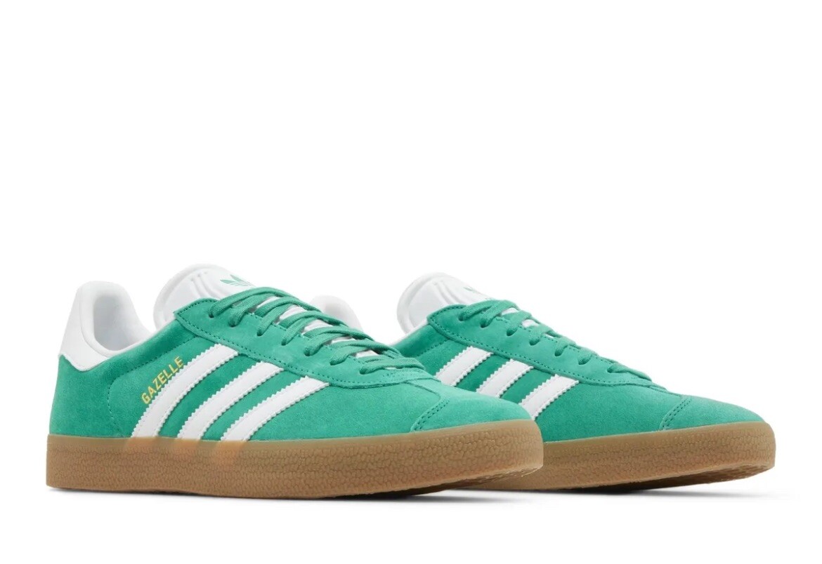 ★【Adidas】★Gazelle Court Green Cloud Whit.e★22-30cm★ Adidas Originals Gazelle Court Green White Gum Sole UK 4 5 6