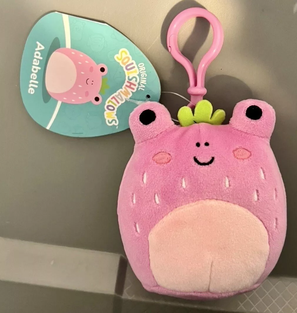 Adabelle Strawberry Frog Squishmallow Plush Backpack Clip On Keychain 3.5  NWT