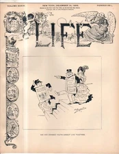 1899 Life December 14 - Ben Hur; woman playing golf; Zangwill; Oliver Herford