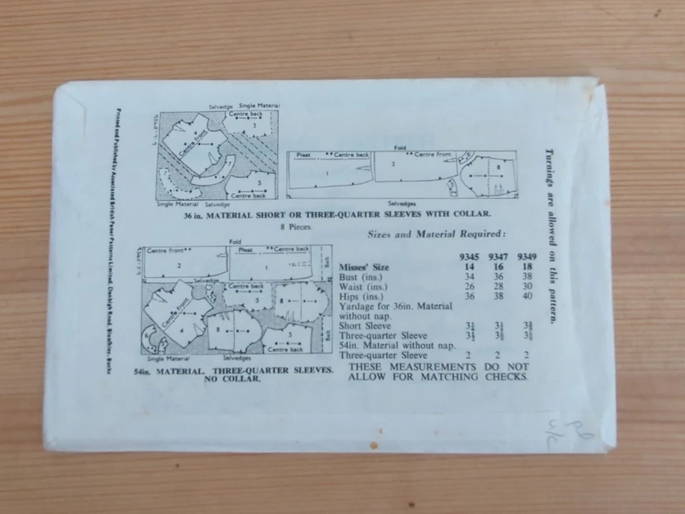 Vintage 1950s Blackmore 9345 Easy Dress Sewing Pattern Bust 34" 87cm UNCUT - Image 3 of 3