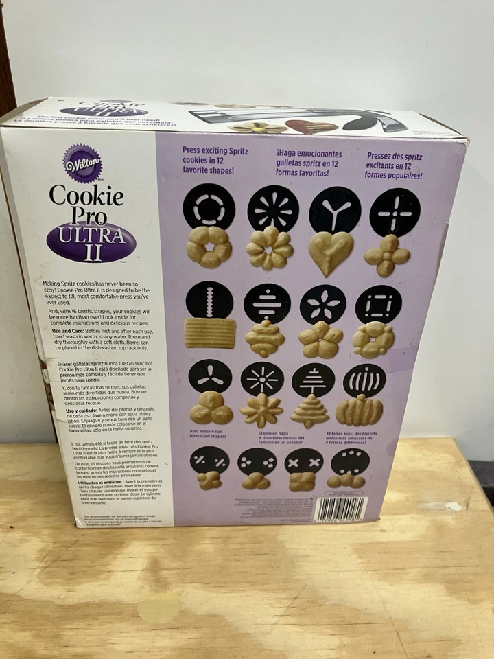 Prensa para galletas Wilton Cookie Pro Ultra II 100 % juego completo 16 discos de cocina Foto 4 de 4
