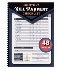 48 Month Bill Payment Organizer Book, Softcover Bill Management, Expense Tracker