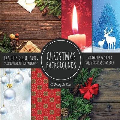 Christmas Backgrounds Scrapbook Paper Pad 8x8 Scrapbooking Kit for...