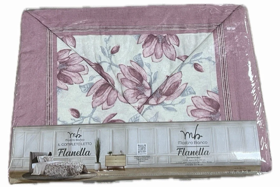 Set completo lenzuola matrimoniali FLANELLA lenzuolo sotto con angoli A FANTASIA - Immagine 4 di 4