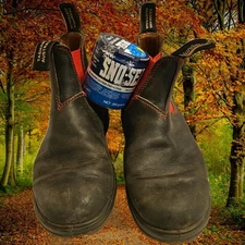 Blundstone 1316 Boot Black With Red Elastic, Stitching & Sole AUS 5 Wmns 8 Men 6