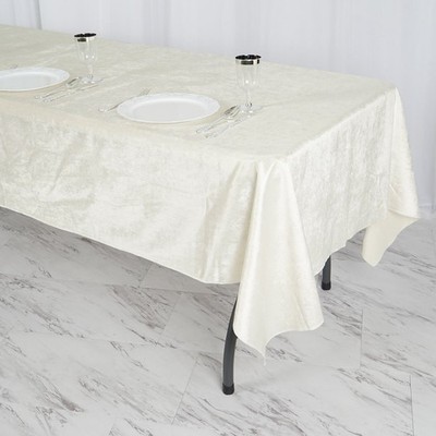 IVORY 60''x102'' Premium Velvet Rectangular Tablecloth Wedding Event Party Linens