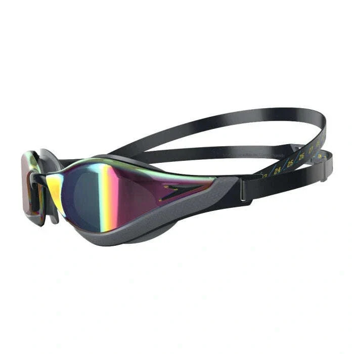 Speedo Fastskin Pure Focus Mirrored Goggles, Black/Grey Ruby