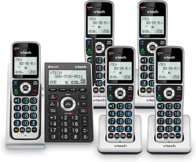 VS306-5 DECT 6.0 5 Handsets Cordless Home Phone with Bluetooth, Answering System