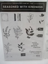 Stampin Up Seasoned with Kindness Photopolymer Stamp Set Herbs Garden Leaf