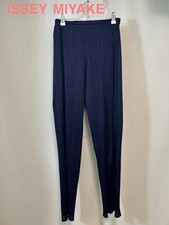 ISSEY MIYAKE Pleats Please Black Stretch Pants Size 4 Made in Japan New
