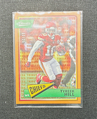 Panini 2018 Classics Timeless Tributes Orange Tyreek Hill Chiefs #10 7/25