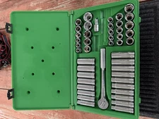 SK PRO TOOLS 47 Piece 1/2" Drive 12 Pt Std and Deep SAE and Metric Socket Set