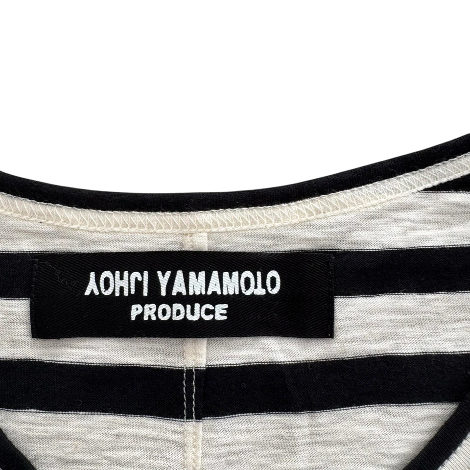 Camisa Yohji Yamamoto Manga Larga Rayas Unisex Talla 3 EE. UU. MD Túnica 100% Algodón Foto 4 de 4