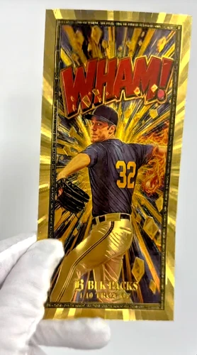 BLK PACKS + GoldBack 24K Note, 1/10 Troy Oz Misiorowski #32 Brewers MLB Card - product listing photo
