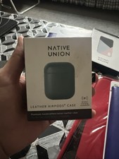 Native Union Airpods Case premium Handcrafted Italian Leather Case Blue
