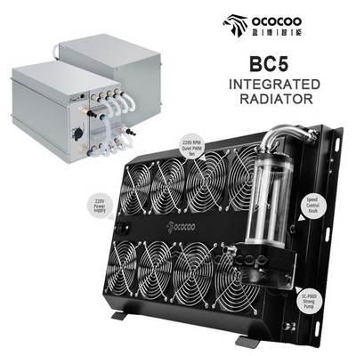 OCOCOO BC5 Radiator 4000W Strong Pump Miner PC Graphics Card Water Cooling DIY