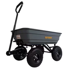 4 Cu. Ft. Easy Dump Plastic Wagon Garden Cart