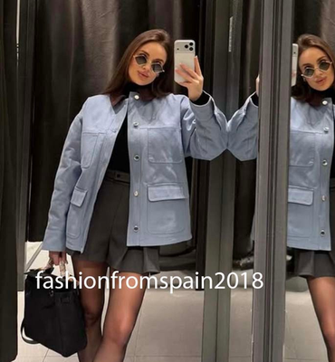 ライトブルー ジャケット サイズ38　クールカレアン　メアリー Rae Denim Jacket Mid Blue