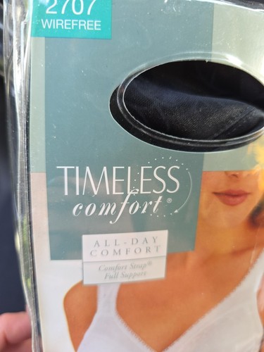 Timeless Comfort All Day Wireless Bra Women’s Size 42C Black Full Coverage NEW - Picture 4 of 6