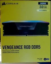 SEALED! Corsair Vengeance RGB DDR5 6000MHZ 32 GB CMH32GX5M2E6000C36 Intel XMP