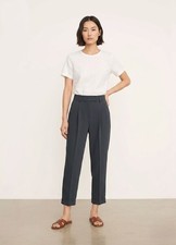 NWT Vince Mid-Rise Tapered Pull-on in Deep Aegean Ankle Crop Pants M 325